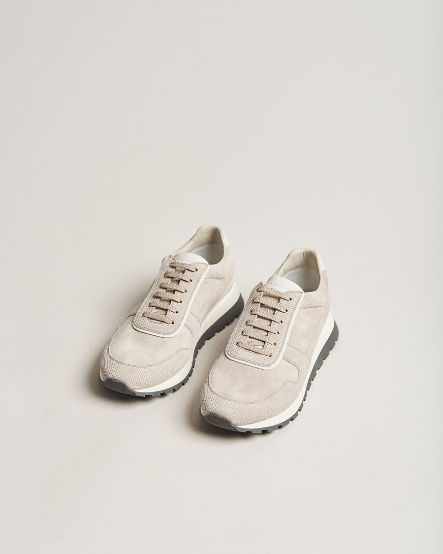 Homme | Brunello Cucinelli Perforated Running Sneakers Sand | Brunello Cucinelli | Perforated Running Sneakers Sand