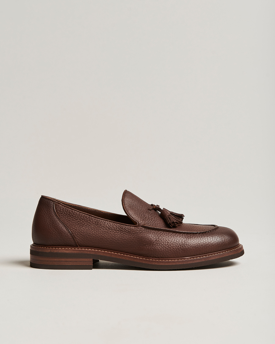 Homme | Brunello Cucinelli Deerskin Tassel Loafer Tobacco | Brunello Cucinelli | Deerskin Tassel Loafer Tobacco