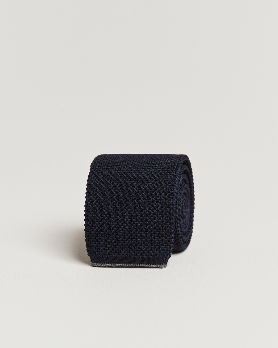 Homme | Brunello Cucinelli Knitted Tie Navy | Brunello Cucinelli | Knitted Tie Navy