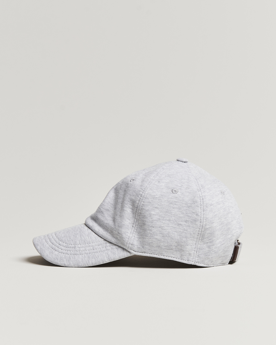 Homme | Brunello Cucinelli Peach Baseball Cap Light Grey | Brunello Cucinelli | Peach Baseball Cap Light Grey