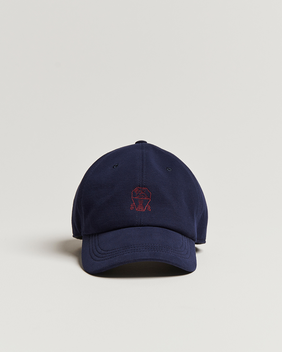 Homme | Brunello Cucinelli Peach Baseball Cap Navy | Brunello Cucinelli | Peach Baseball Cap Navy