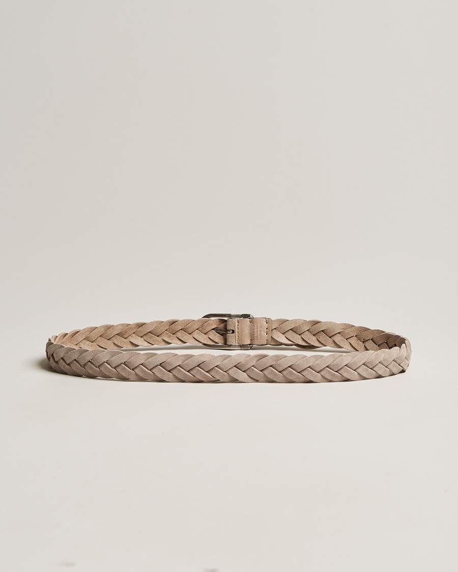 Homme | Brunello Cucinelli Braided Suede Belt Desert Suede | Brunello Cucinelli | Braided Suede Belt Desert Suede