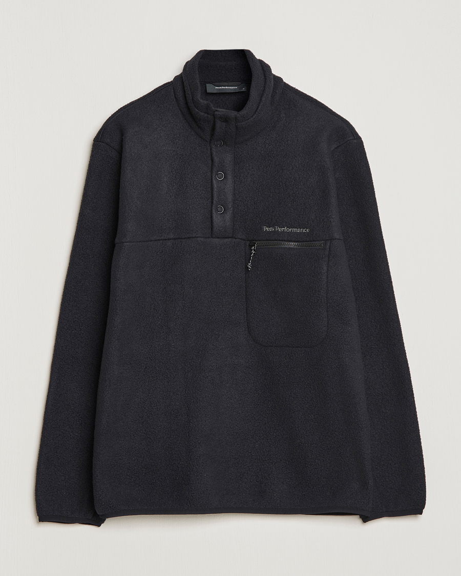 Homme | Pulls Et Tricots | Peak Performance | Fleece Snap Sweater Black