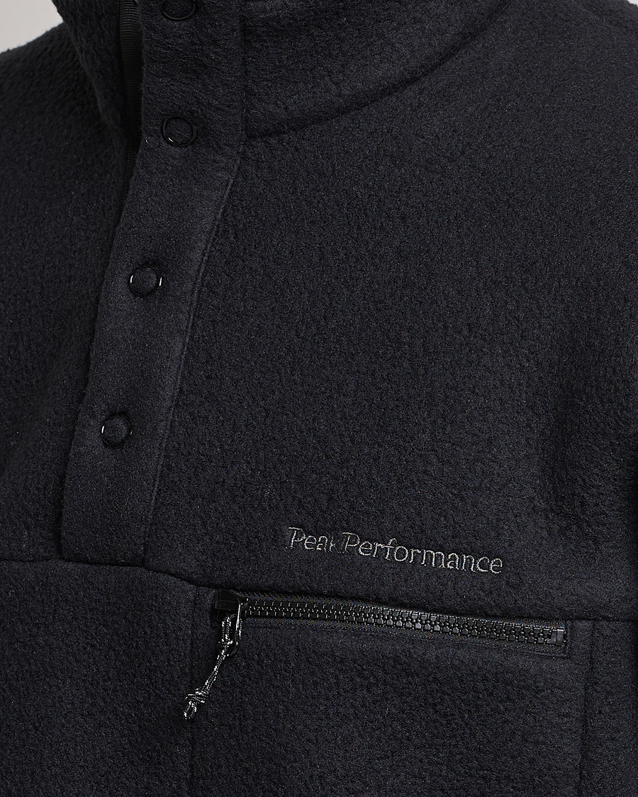 Homme | Pulls Et Tricots | Peak Performance | Fleece Snap Sweater Black