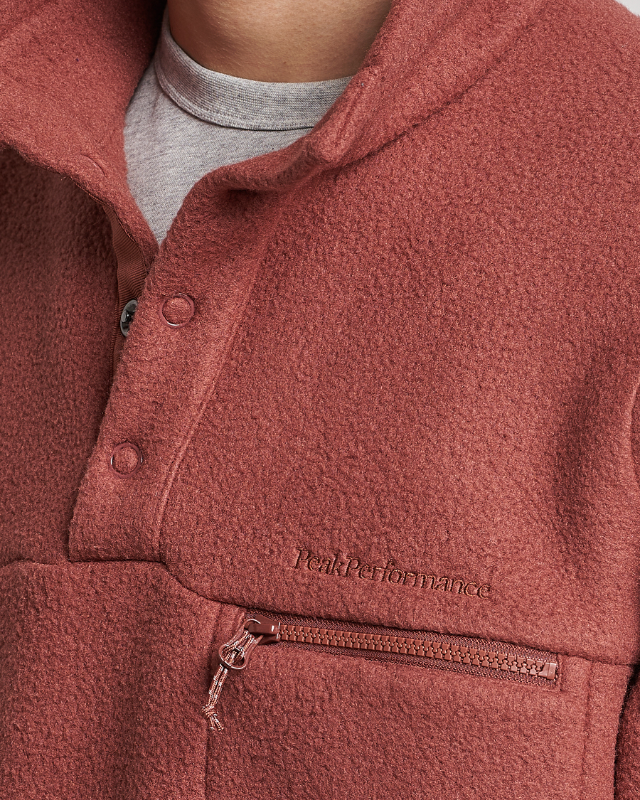 Homme | Pulls Et Tricots | Peak Performance | Fleece Snap Sweater Classic Clay