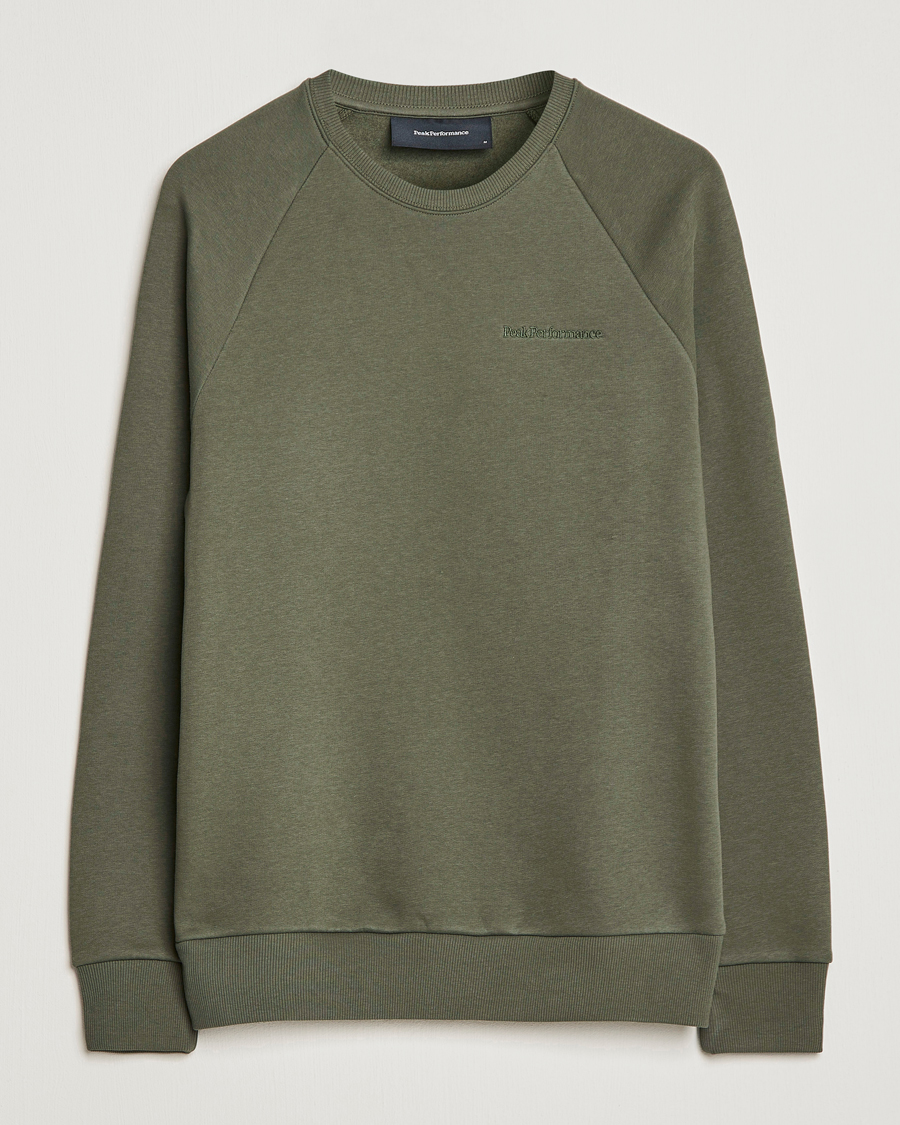 Homme | Pulls Et Tricots | Peak Performance | Original Small Logo Crew Neck Sweatshirt Pine Needle