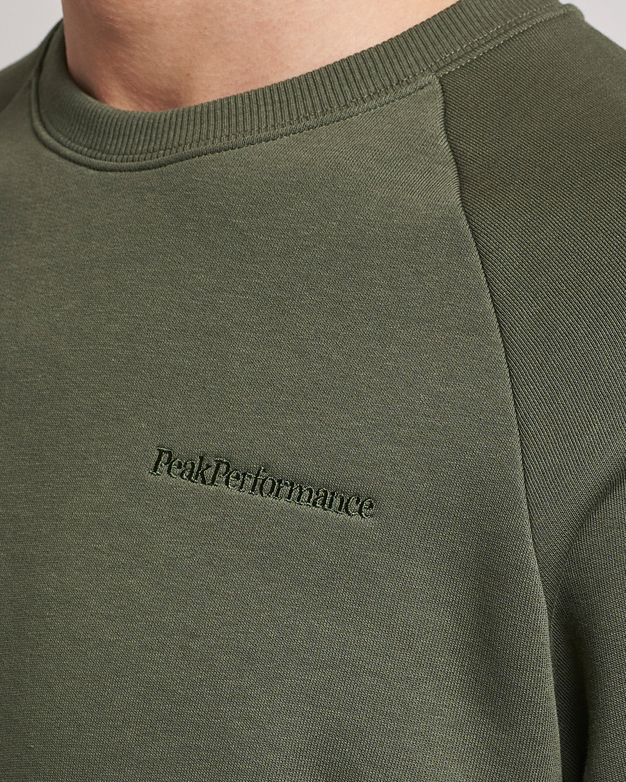 Homme | Pulls Et Tricots | Peak Performance | Original Small Logo Crew Neck Sweatshirt Pine Needle
