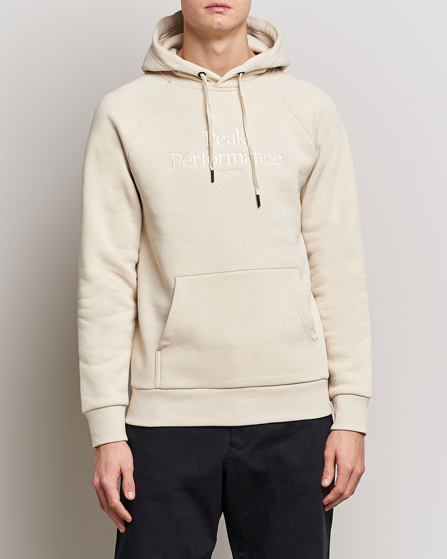 Homme | Pulls Et Tricots | Peak Performance | Original Logo Hoodie Sand Fog