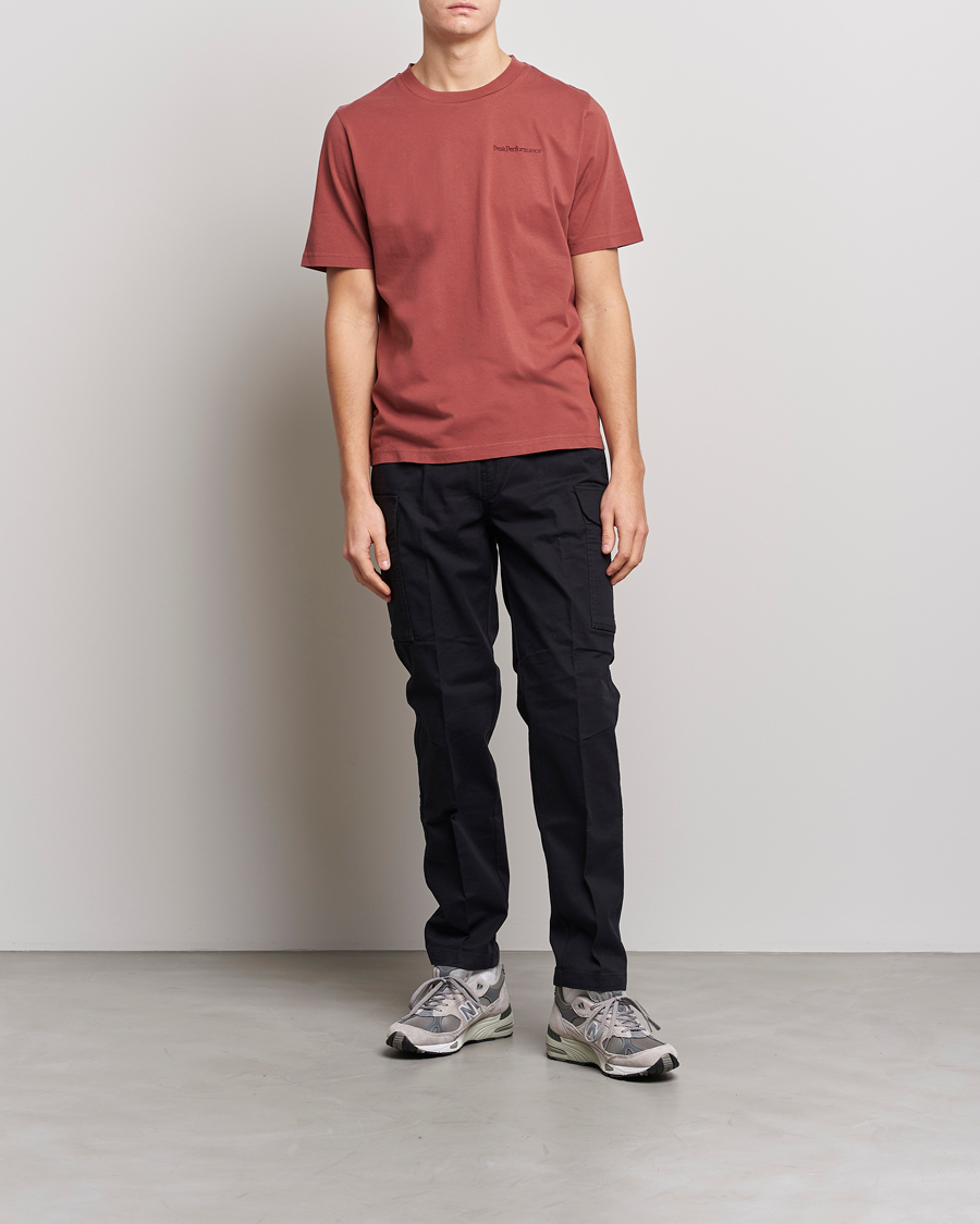 Homme | T-shirts | Peak Performance | Original Small Logo Tee Classic Clay