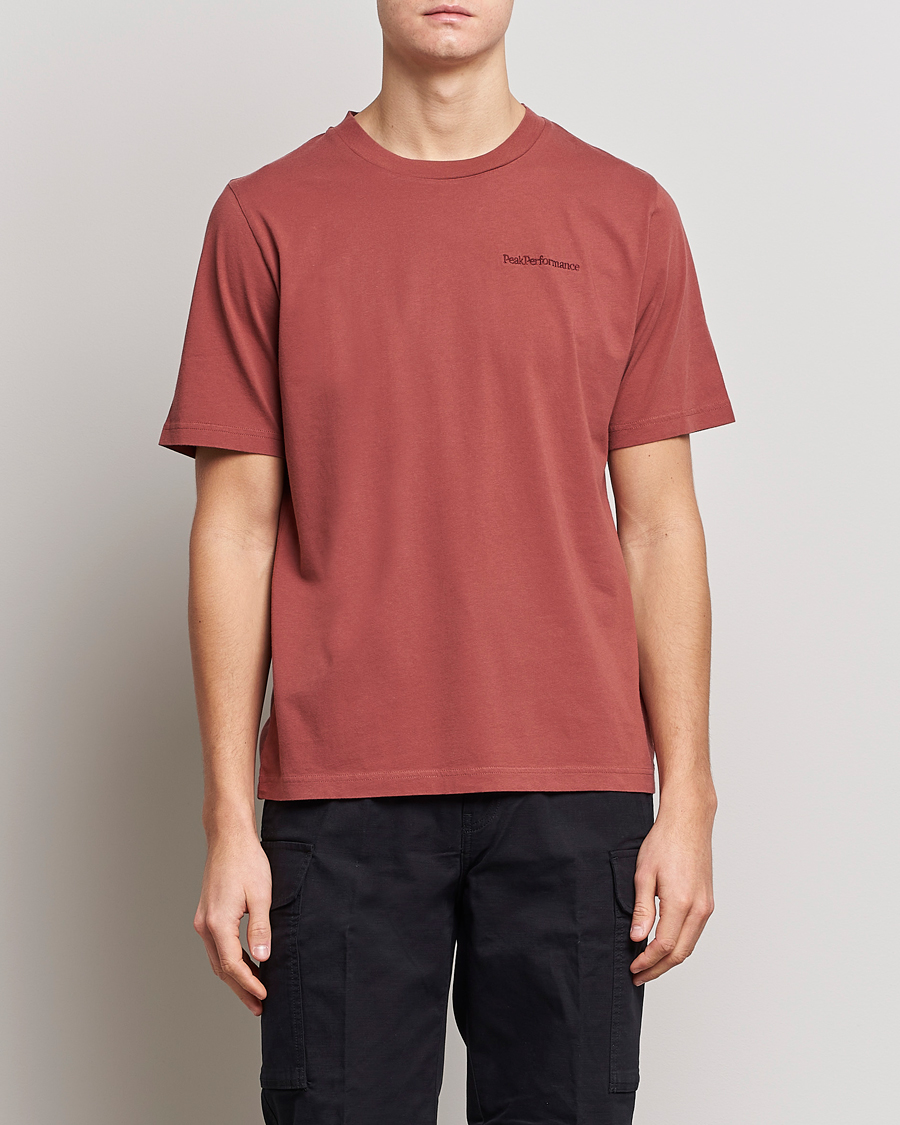 Homme | T-shirts | Peak Performance | Original Small Logo Tee Classic Clay