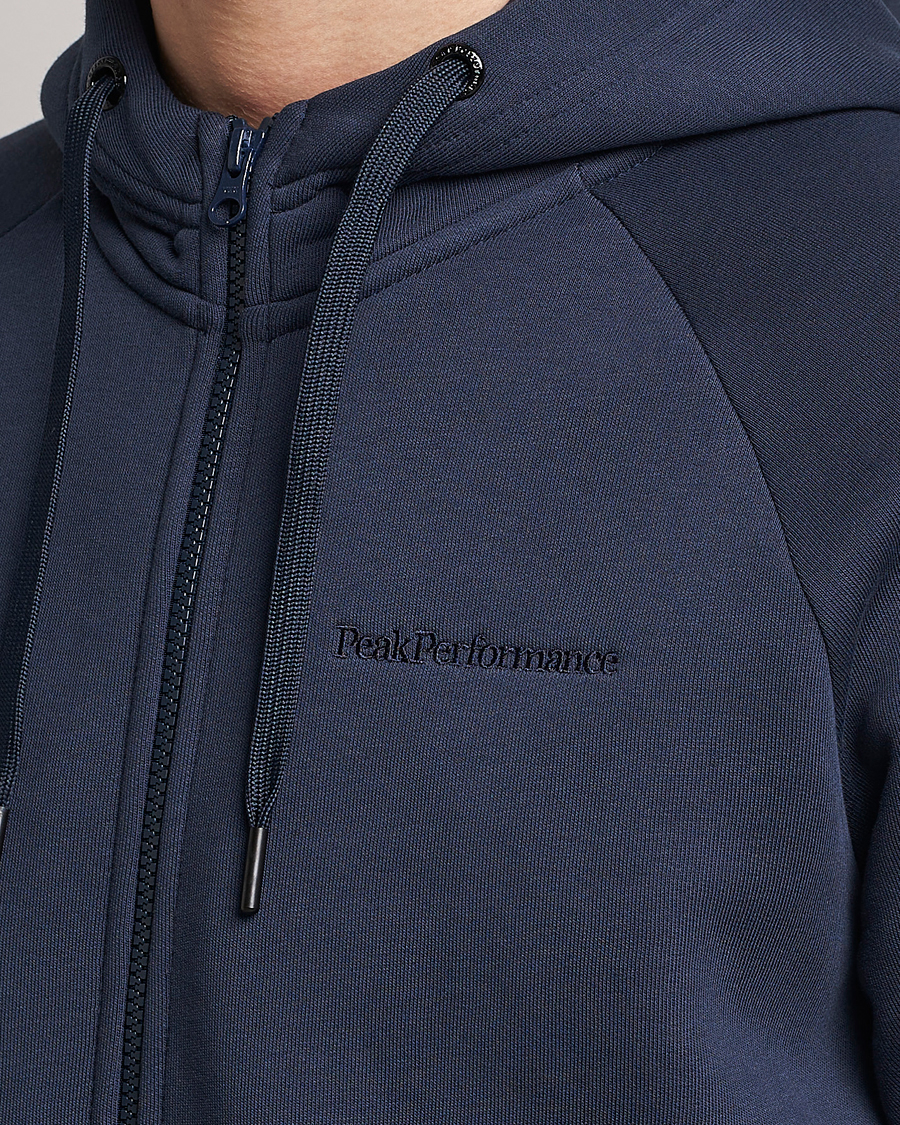 Homme | Pulls Et Tricots | Peak Performance | Original Logo Full Zip Hoodie Blue Shadow