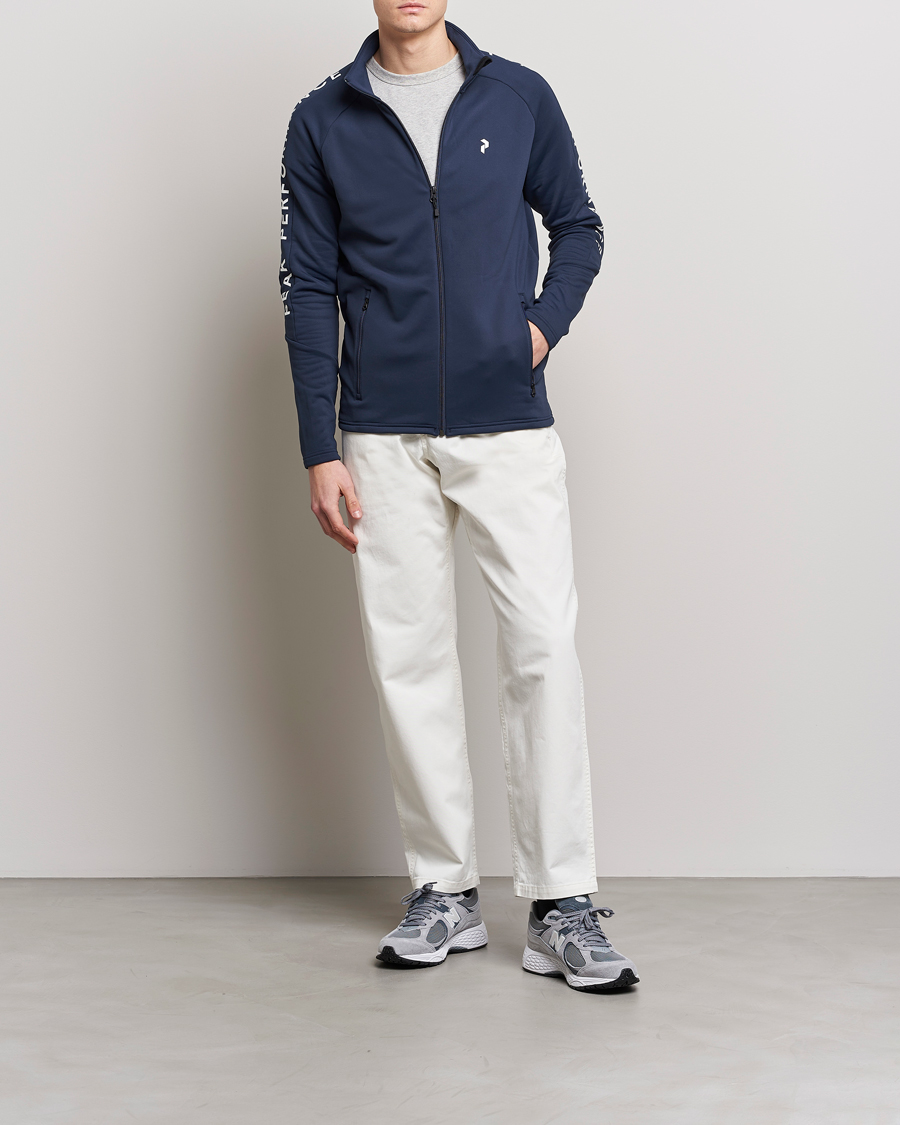 Homme | Pulls Et Tricots | Peak Performance | Rider Zip Zip Jacket Blue Shadow