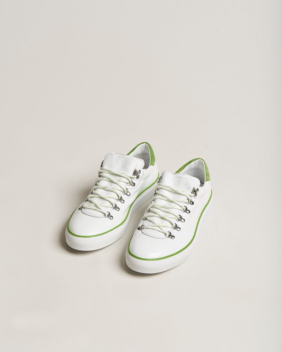 Homme | Diemme Marostica Low Sneaker White Nappa Lime | Diemme | Marostica Low Sneaker White Nappa Lime