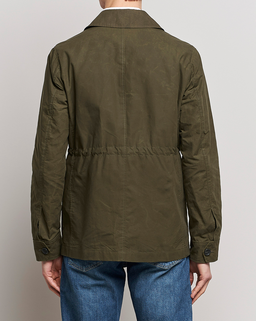 Homme | Manteaux Et Vestes | Oscar Jacobson | Balder Waxed Field Jacket Dark Green