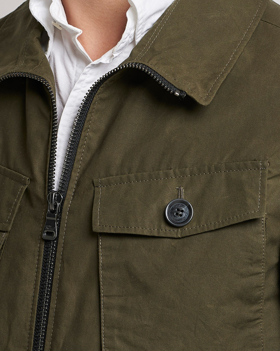 Homme | Manteaux Et Vestes | Oscar Jacobson | Balder Waxed Field Jacket Dark Green