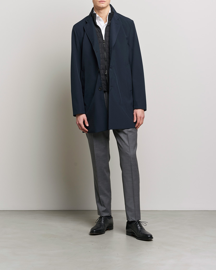Homme | Manteaux Et Vestes | Oscar Jacobson | Dalton Nylon Liner Coat Navy