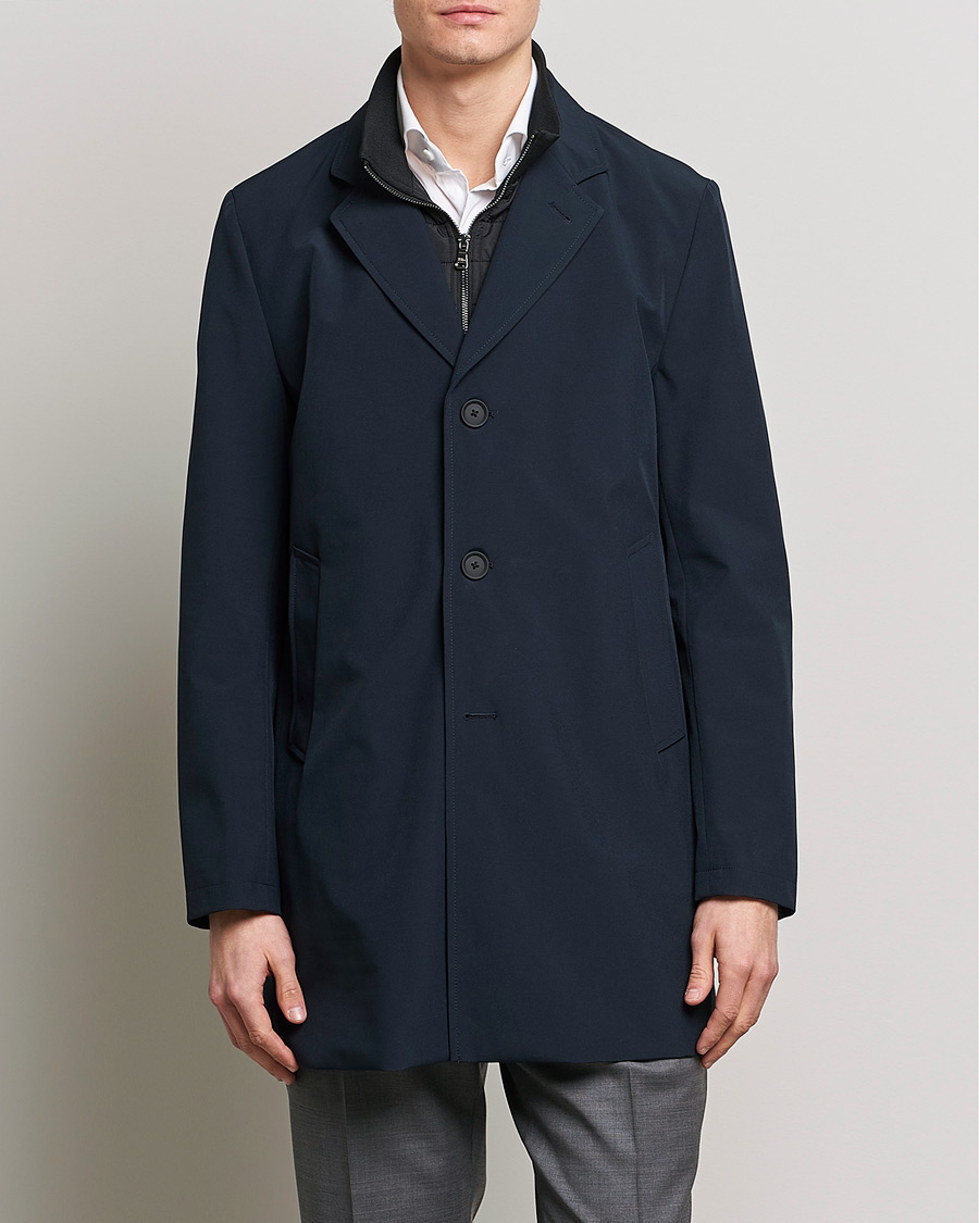 Homme | Manteaux Et Vestes | Oscar Jacobson | Dalton Nylon Liner Coat Navy