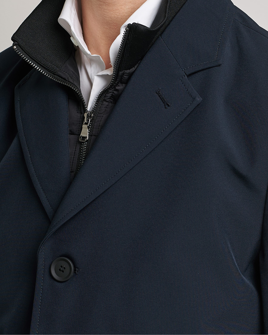 Homme | Manteaux Et Vestes | Oscar Jacobson | Dalton Nylon Liner Coat Navy