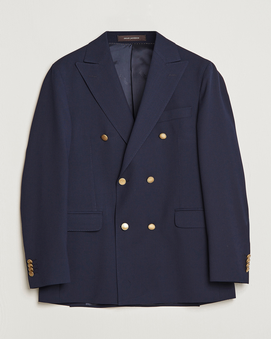 Homme | Blazers | Oscar Jacobson | Farris Double Breasted Club Blazer Navy