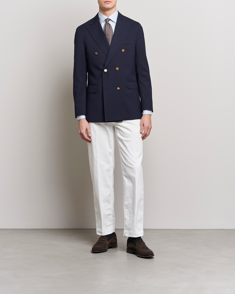 Homme | Blazers | Oscar Jacobson | Farris Double Breasted Club Blazer Navy