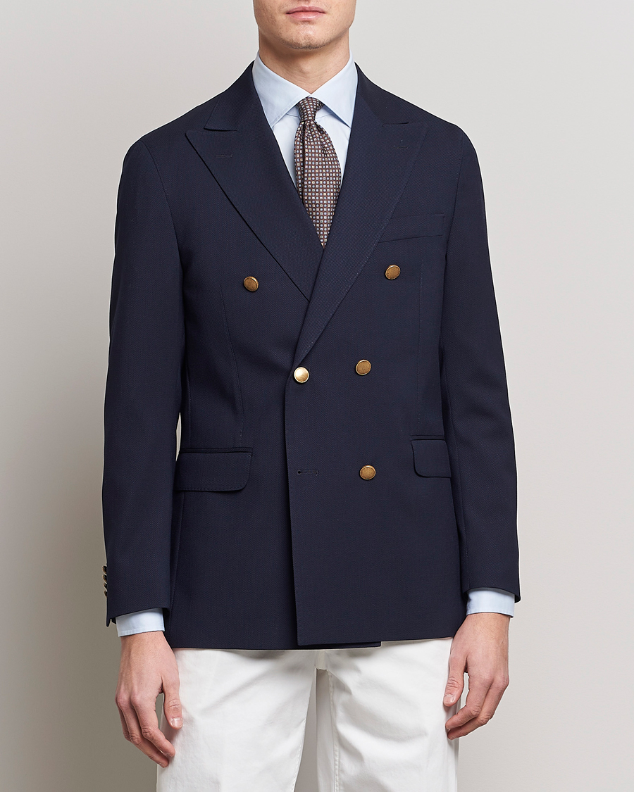 Homme | Blazers | Oscar Jacobson | Farris Double Breasted Club Blazer Navy