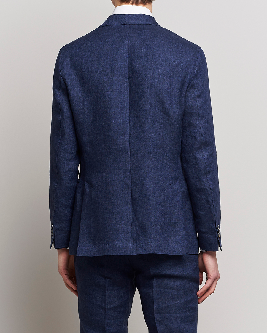 Homme | Blazers | Oscar Jacobson | Ferry Soft Linen Blazer Navy