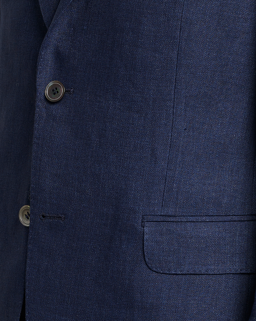 Homme | Blazers | Oscar Jacobson | Ferry Soft Linen Blazer Navy