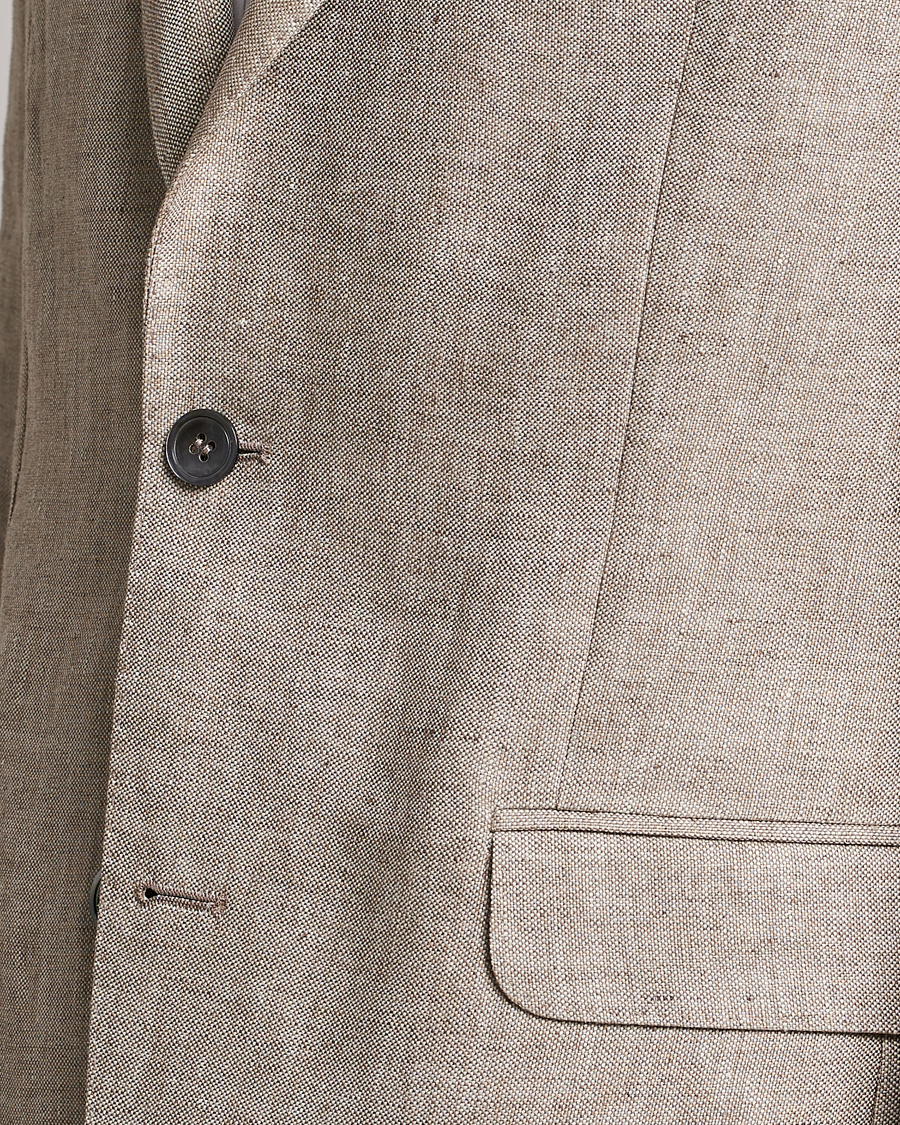 Homme | Blazers | Oscar Jacobson | Ferry Soft Linen Blazer Beige