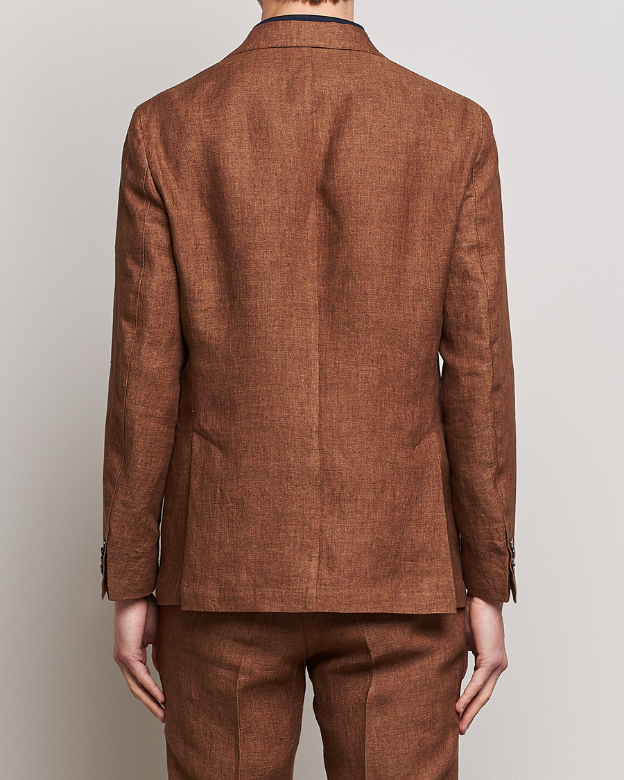 Homme | Blazers | Oscar Jacobson | Ferry Soft Linen Blazer Brown