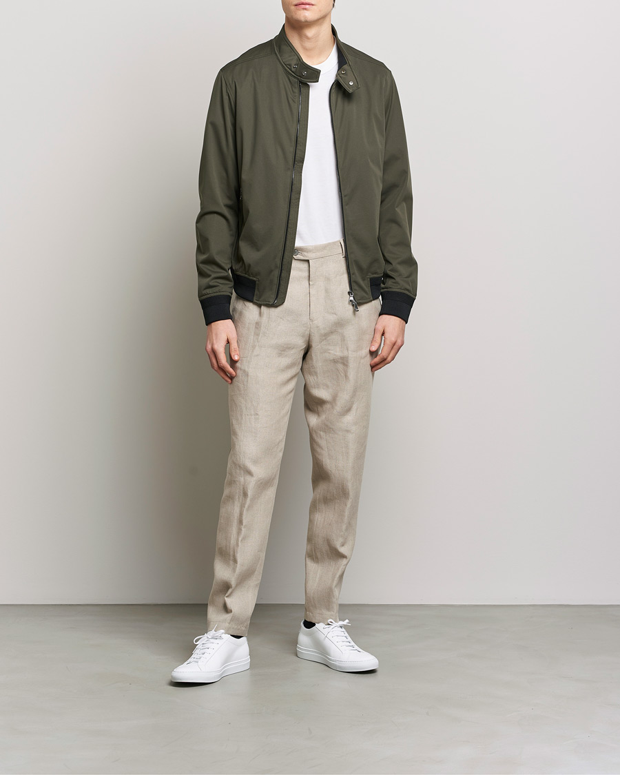 Homme | Pantalons | Oscar Jacobson | Delon Linen Trousers Beige