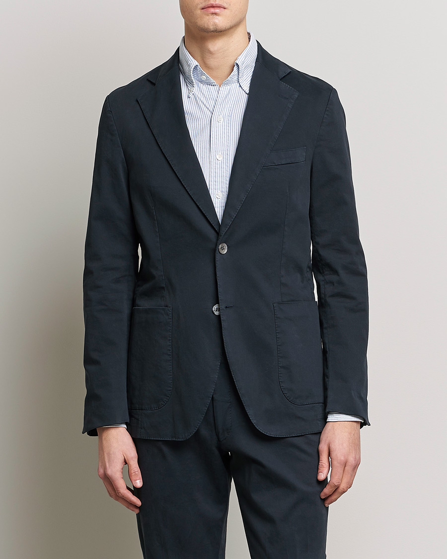 Homme | Blazers | Oscar Jacobson | Egel Cotton Blazer Navy