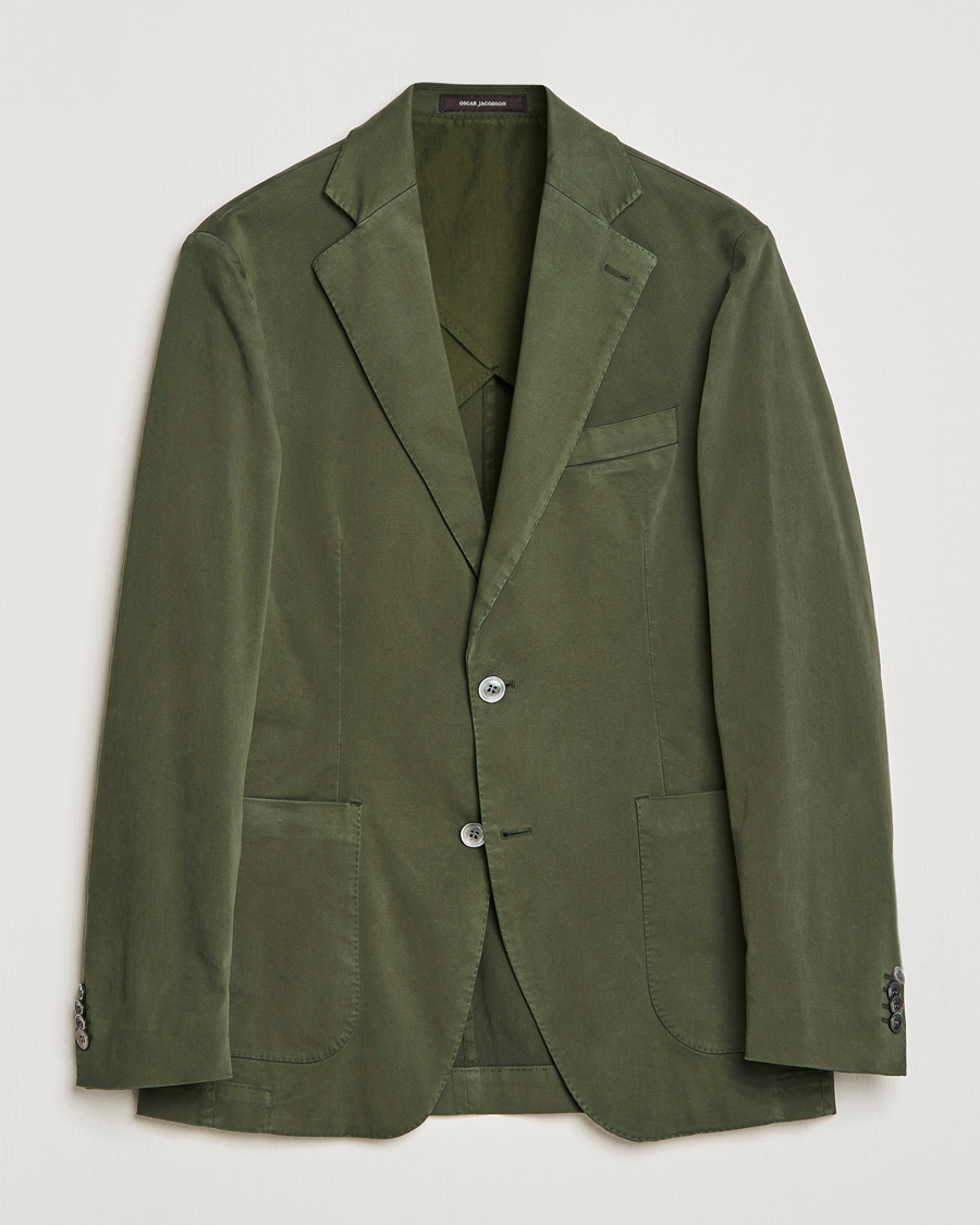 Homme | Blazers | Oscar Jacobson | Egel Cotton Blazer Green
