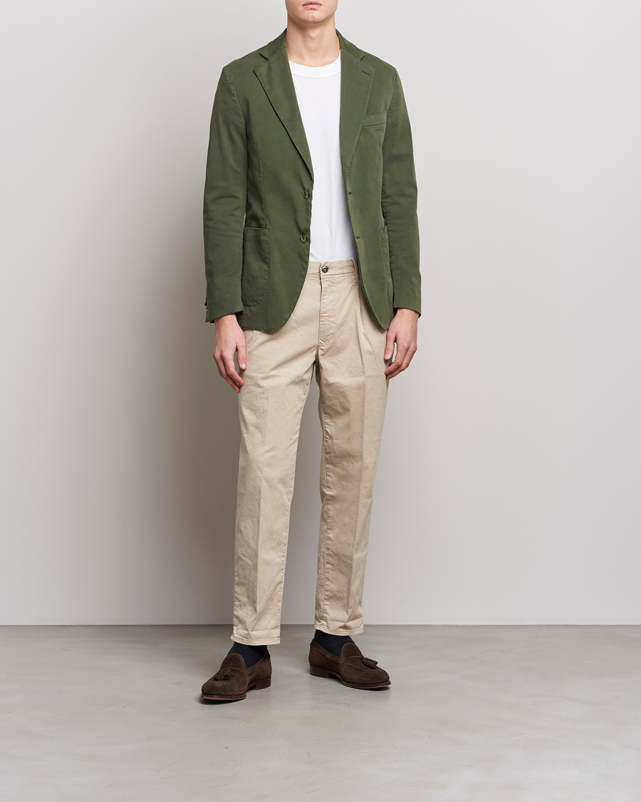 Homme | Blazers | Oscar Jacobson | Egel Cotton Blazer Green