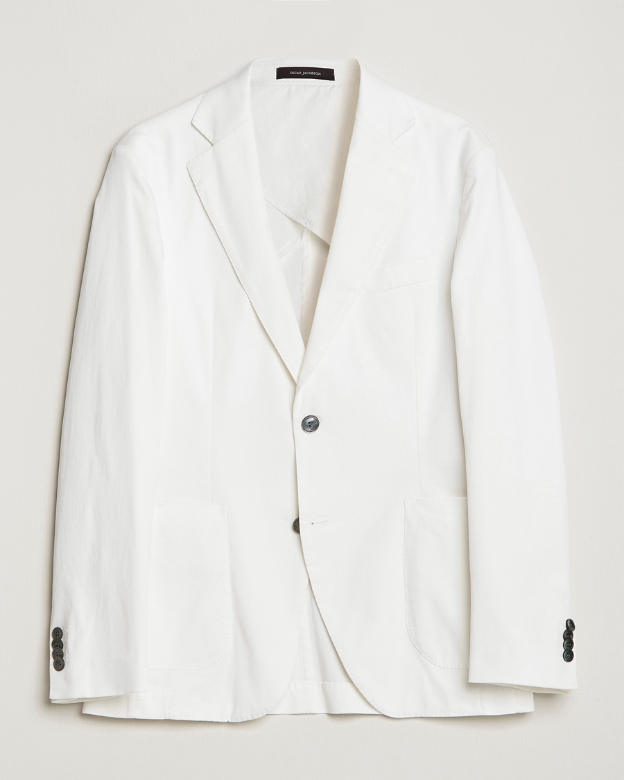 Homme | Blazers | Oscar Jacobson | Egel Cotton Blazer White