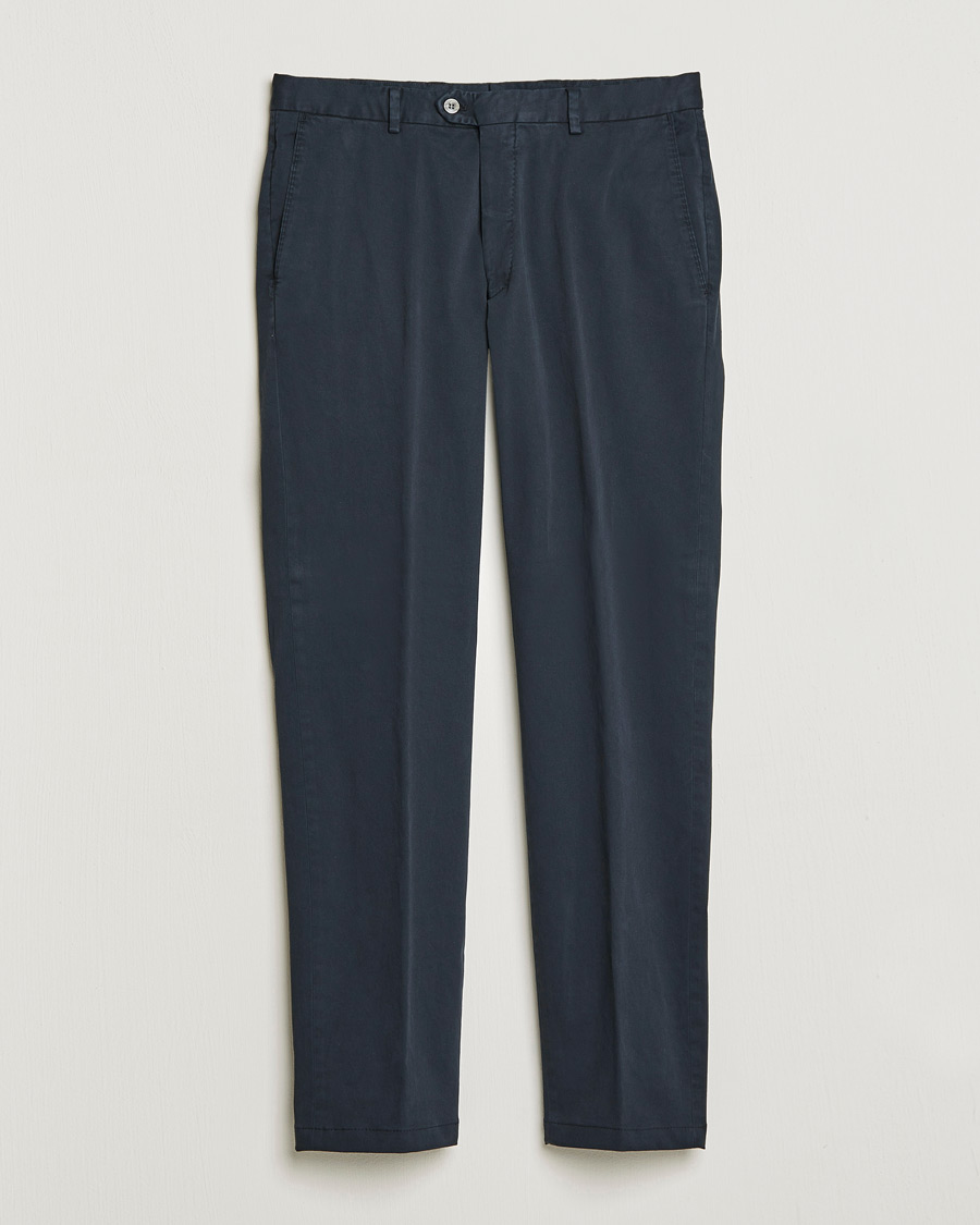 Homme | Pantalons | Oscar Jacobson | Denz Casual Cotton Trousers Navy
