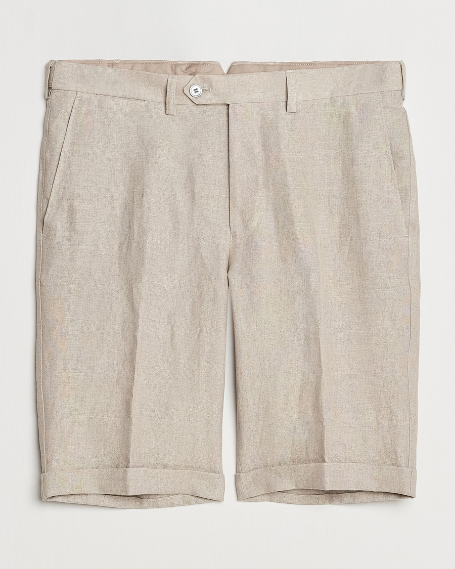 Homme | Shorts | Oscar Jacobson | Declan Linen Shorts Beige