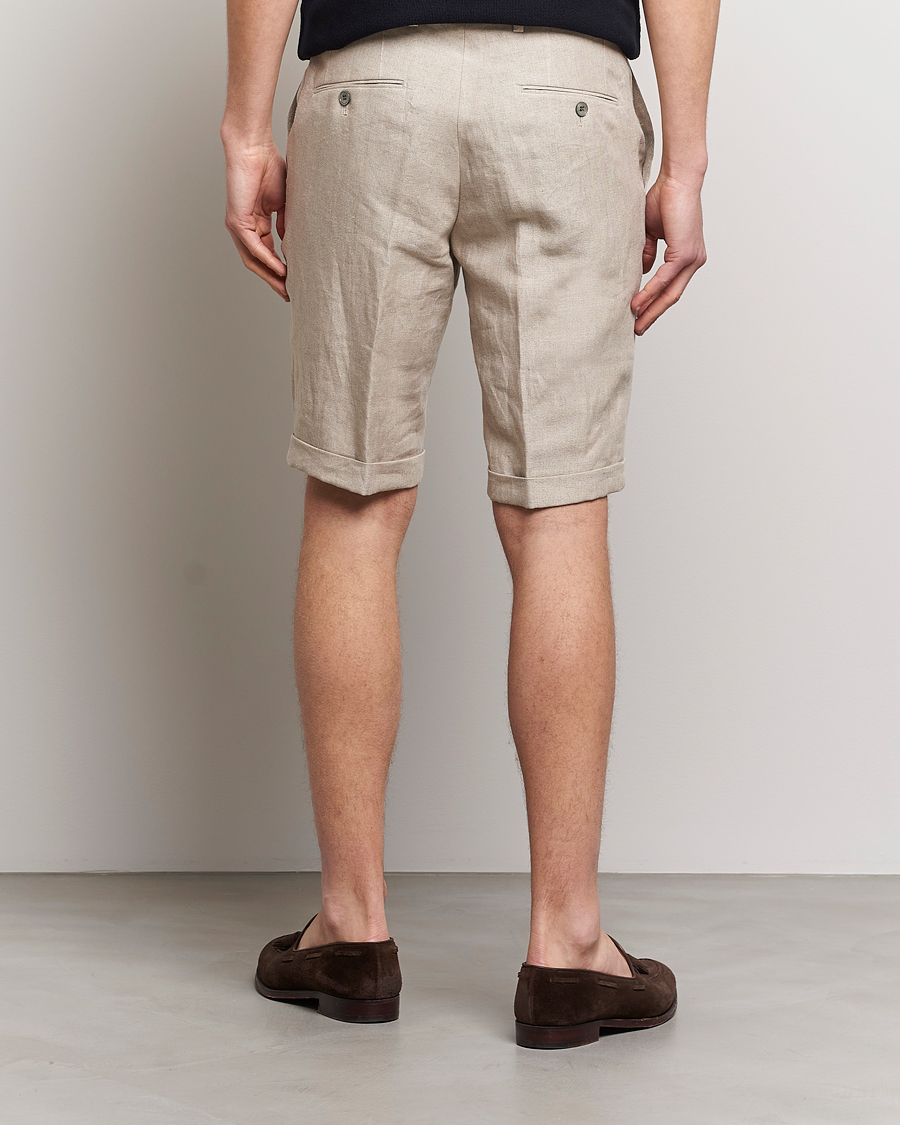 Homme | Shorts | Oscar Jacobson | Declan Linen Shorts Beige