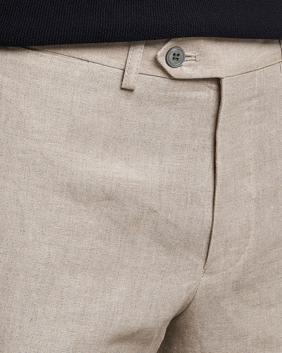Homme | Shorts | Oscar Jacobson | Declan Linen Shorts Beige