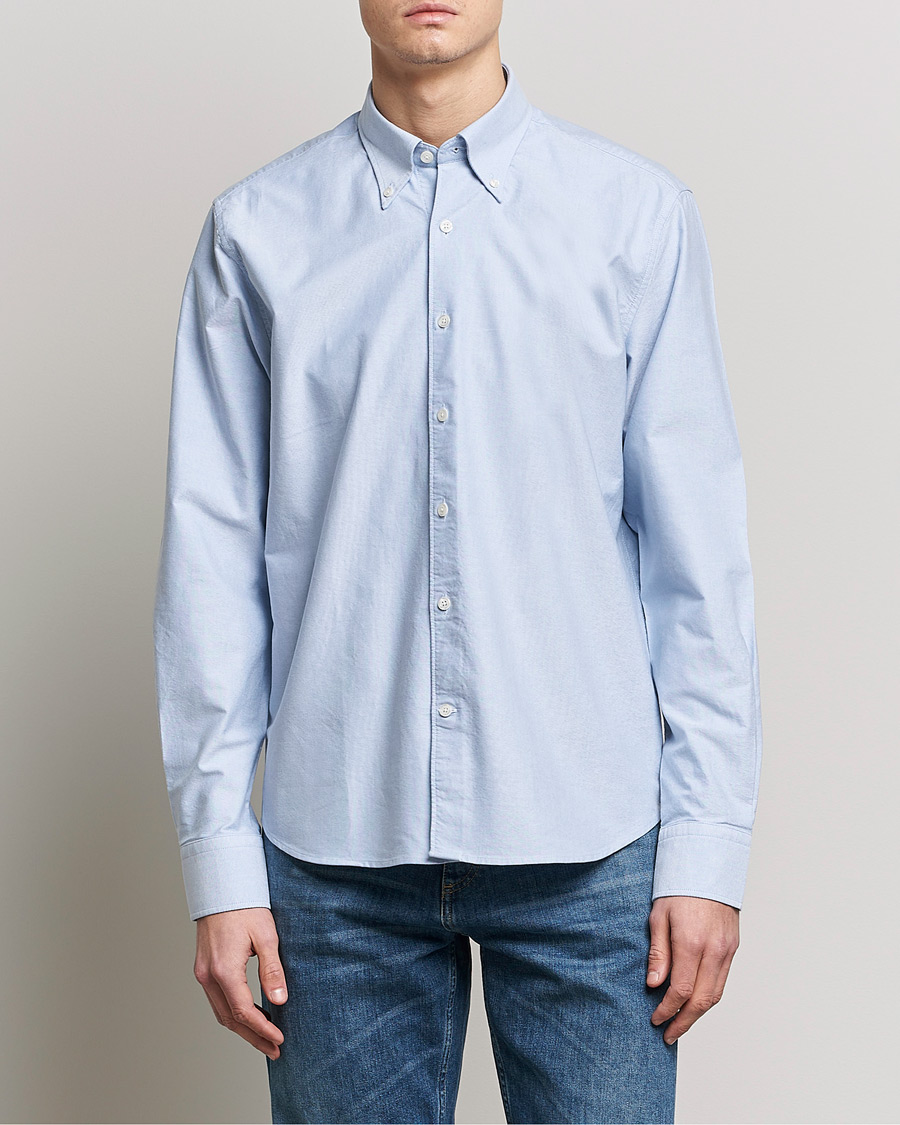 Homme | Chemises | Oscar Jacobson | Regular Fit Button Down Oxford Shirt Light Blue