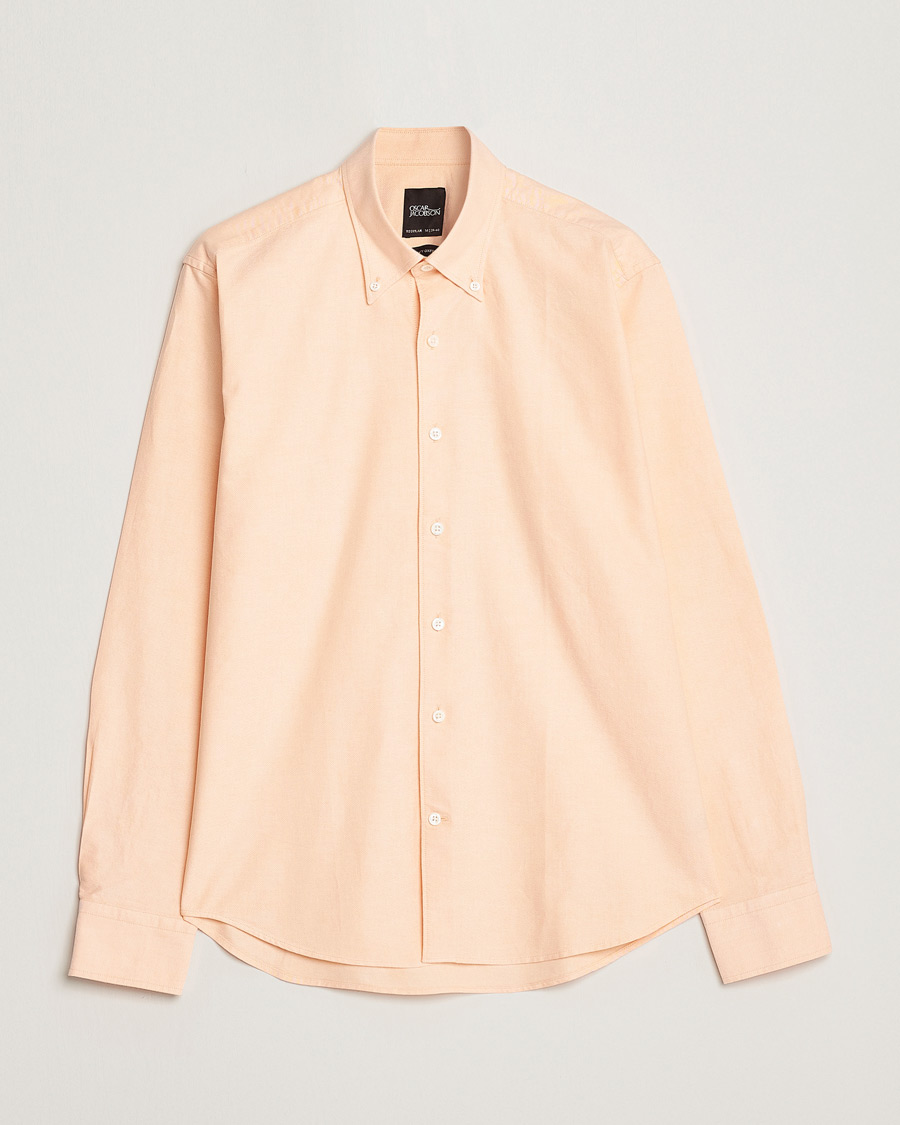 Homme | Chemises | Oscar Jacobson | Regular Fit Button Down Oxford Shirt Orange