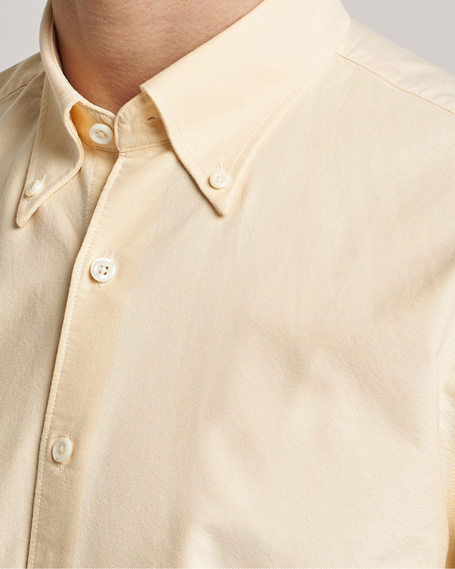 Homme | Chemises | Oscar Jacobson | Regular Fit Button Down Oxford Shirt Yellow