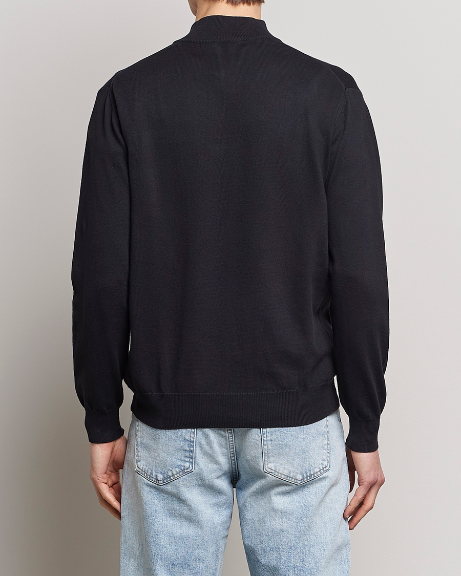 Homme | Pulls Et Tricots | Oscar Jacobson | Pat Cotton Half Zip Navy
