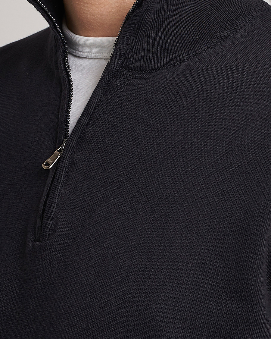 Homme | Pulls Et Tricots | Oscar Jacobson | Pat Cotton Half Zip Navy