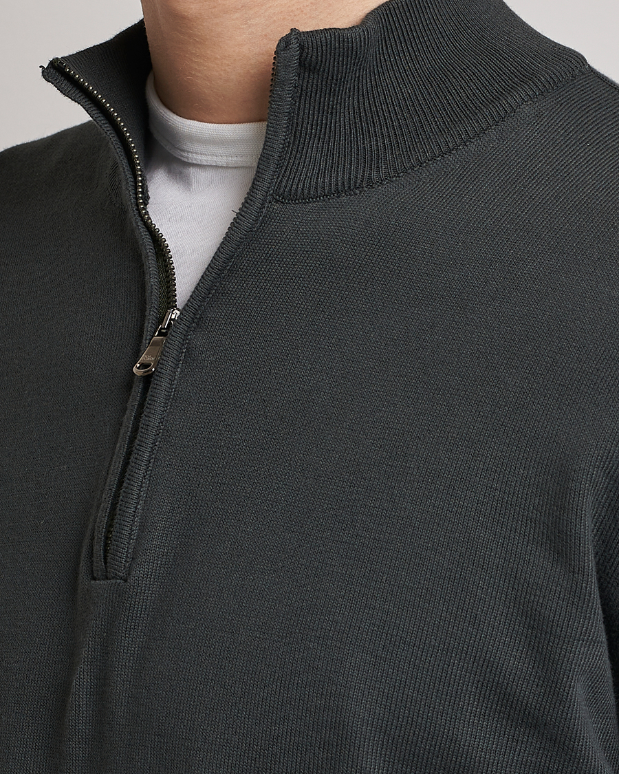 Homme | Pulls Et Tricots | Oscar Jacobson | Pat Cotton Half Zip Green