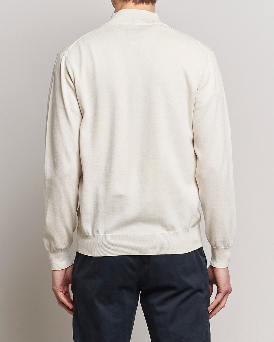 Homme | Pulls Et Tricots | Oscar Jacobson | Pat Cotton Half Zip Off White