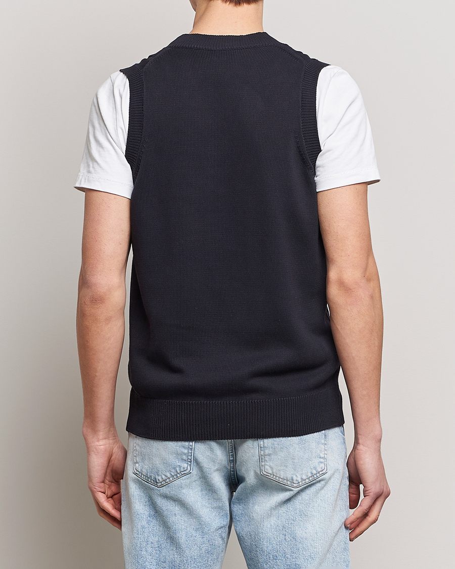 Homme | Pulls Et Tricots | Oscar Jacobson | Lucas Cable Knitted Vest Navy