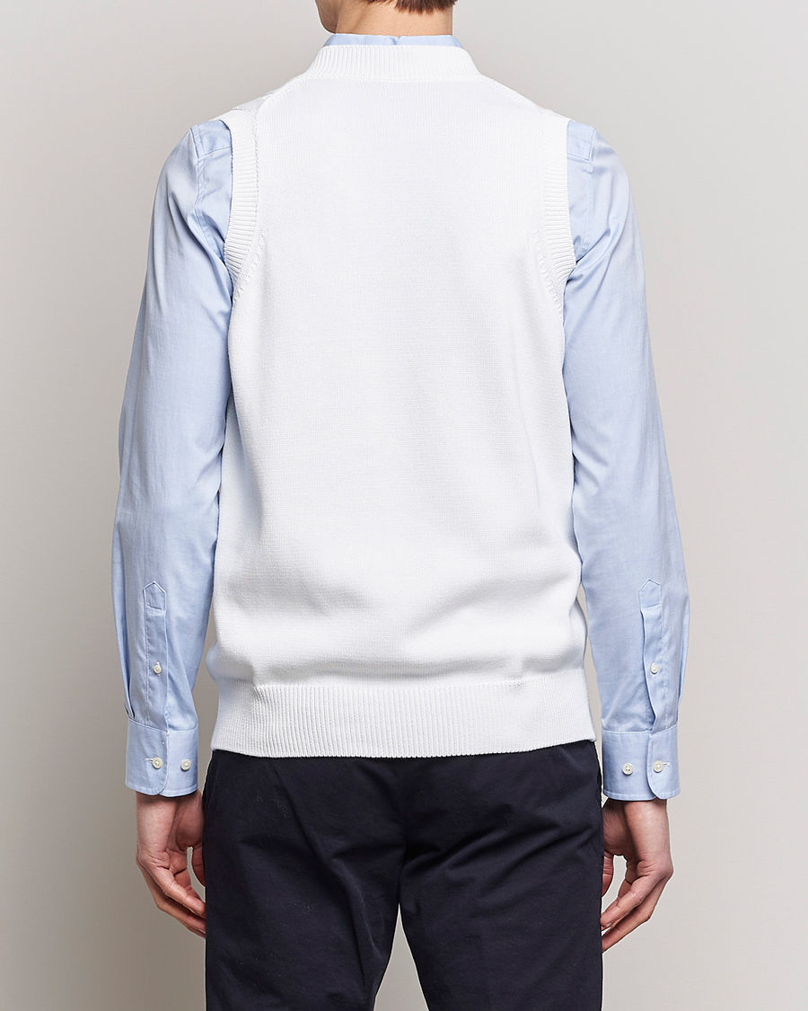 Homme | Pulls Et Tricots | Oscar Jacobson | Lucas Cable Knitted Vest White