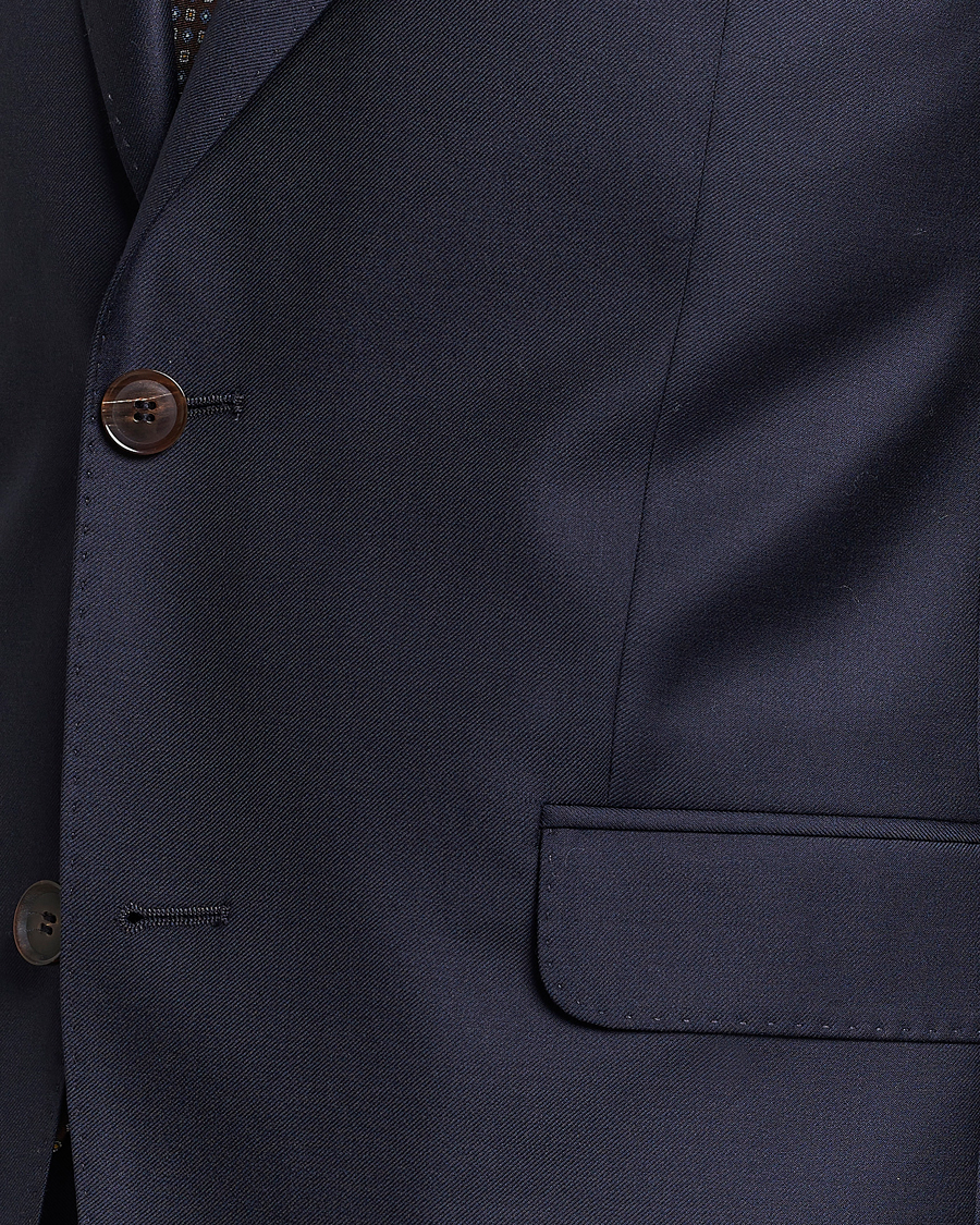 Homme | Costumes | Oscar Jacobson | Ego Loro Piana Zelander Merino Wool Suit Navy