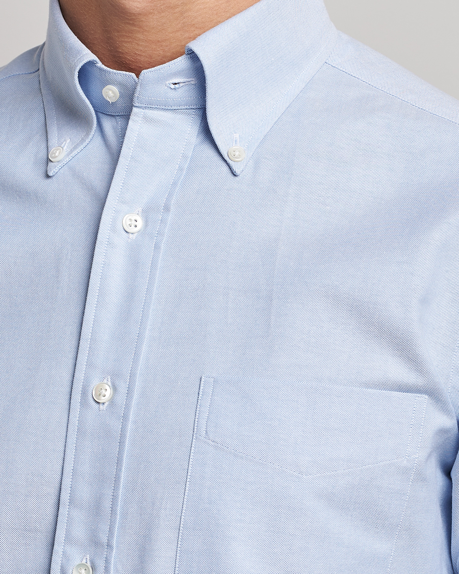 Homme | Chemises | Kamakura Shirts | Slim Fit Oxford BD Shirt Light Blue
