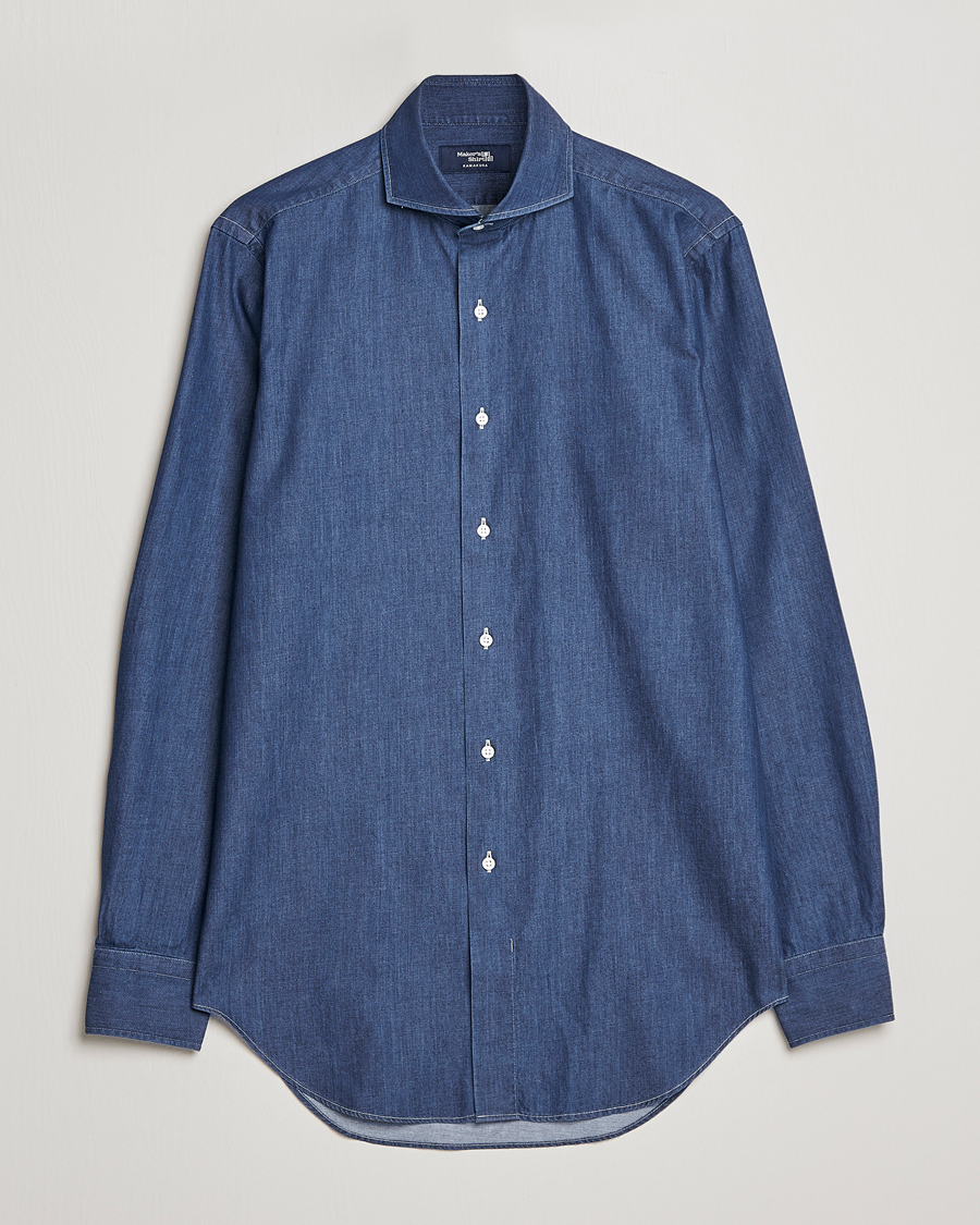 Homme | Chemises | Kamakura Shirts | Slim Fit Denim Shirt Dark Indigo